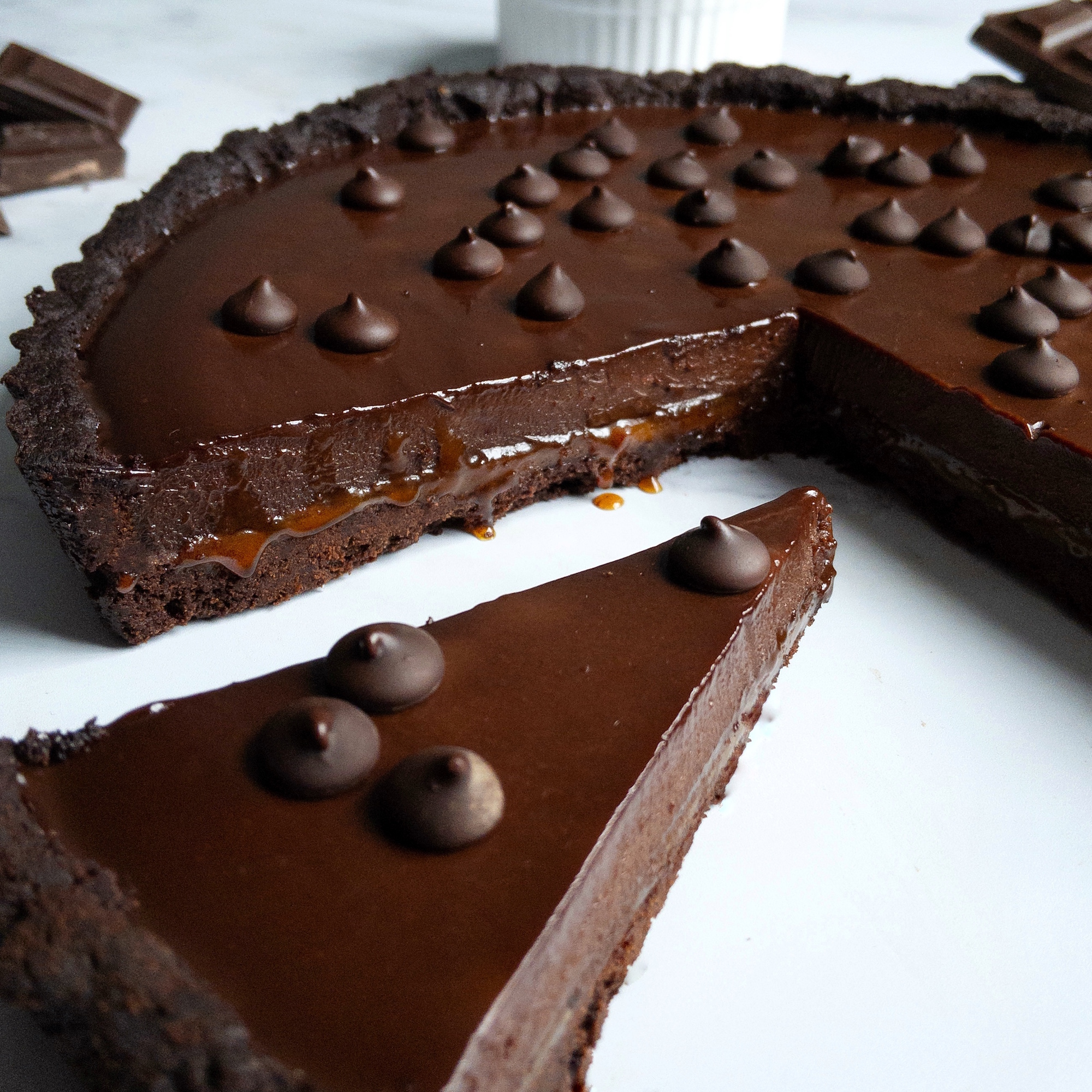 Vegan Salted Caramel Chocolate Tart Project Vegan Baking