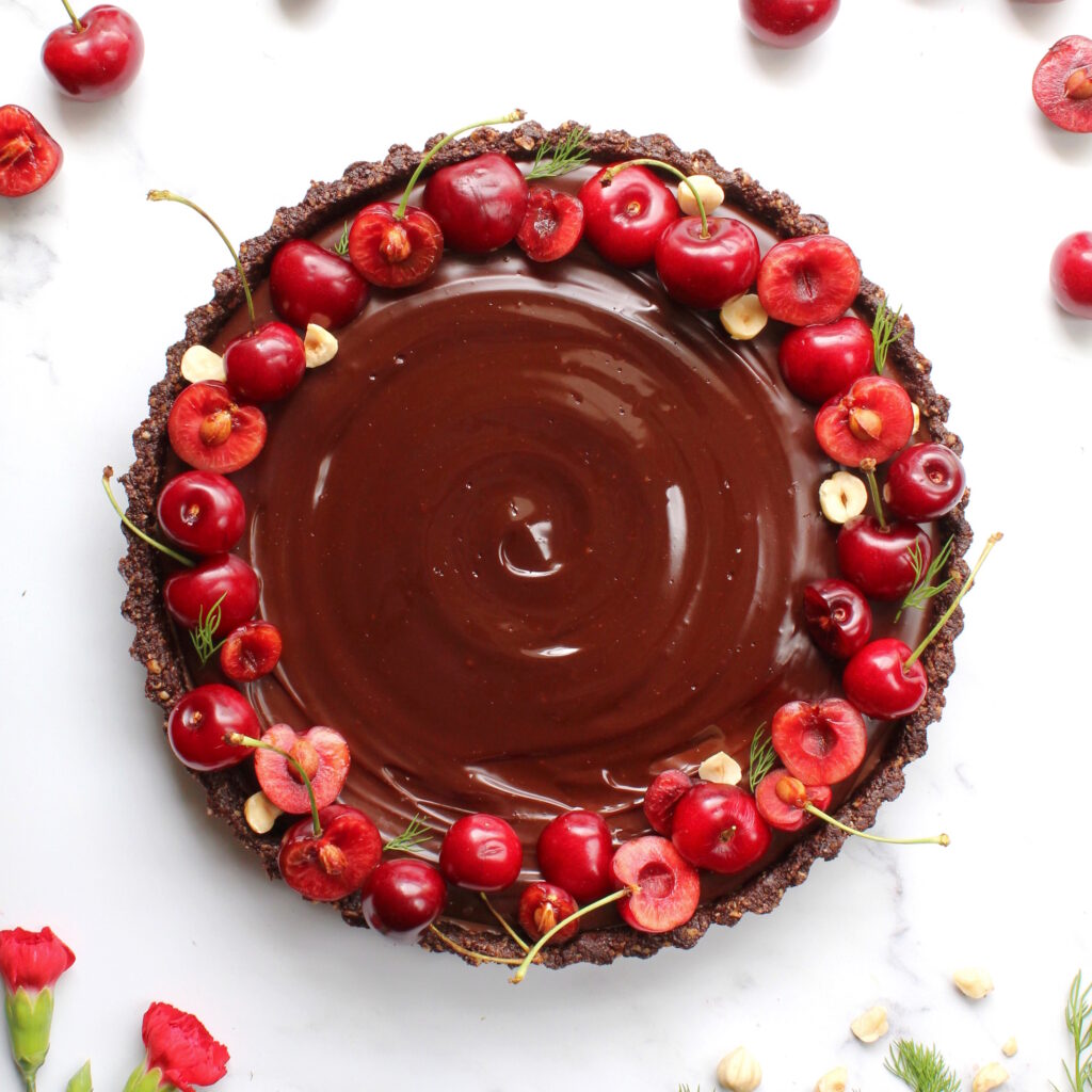 vegan cherry tart