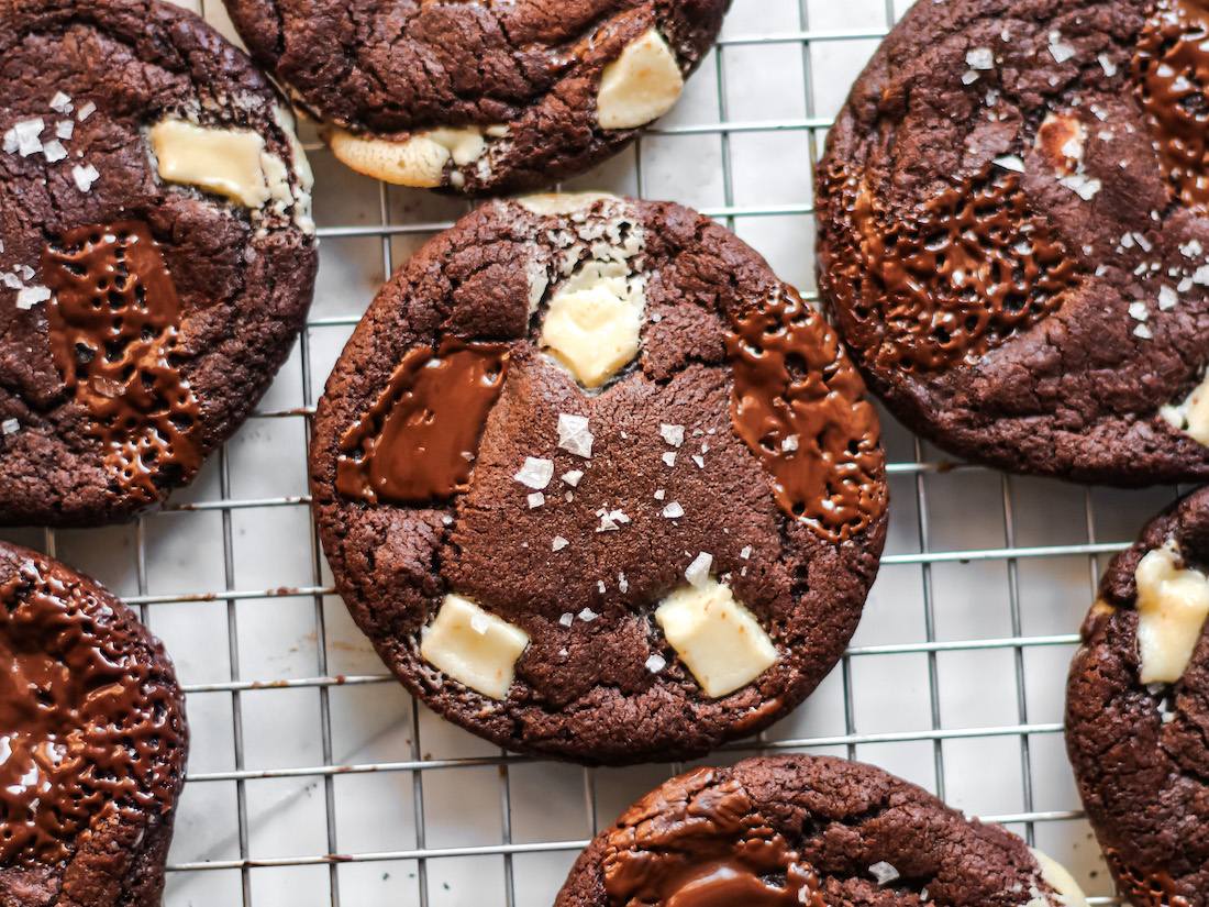 Vegan Triple Chocolate Cookies