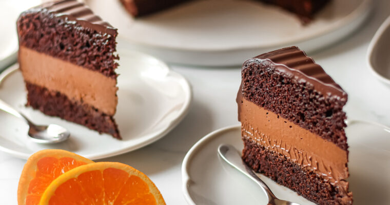 Vegan Chocolate Orange Mousse Cake