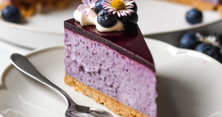 Vegan Blueberry Cheesecake (No-bake)