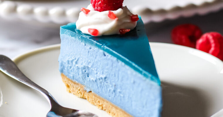 Vegan Blue Raspberry Cheesecake