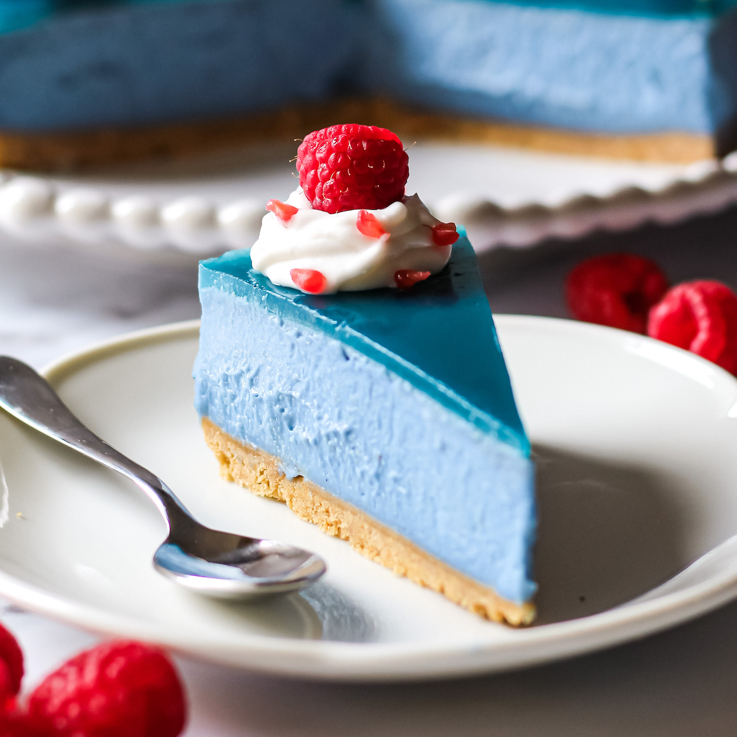 Vegan Blue Raspberry Cheesecake